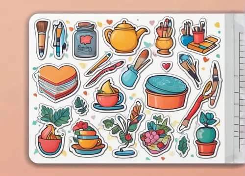 recipe book,food icons,cooking book cover,kitchenware,fruit icons,fruits icons,vegetable outlines,coloring for adults,coloring book for adults,food collage,coffee tea illustration,tableware,color book,food and cooking,page dividers,scrapbook clip art,cooking utensils,dishware,coloring book,recipes,Unique,Design,Sticker
