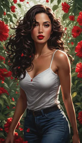 rosa ' amber cover,rosa bonita,rose of sharon,girl in flowers,rosebushes,red roses,wild roses,bella rosa,jasmine bush,flower of passion,free land-rose,with roses,rosa-sinensis,rosa,floribunda,red flowers,way of the roses,wild rose,bunches of rowan,begonias,Illustration,American Style,American Style 08