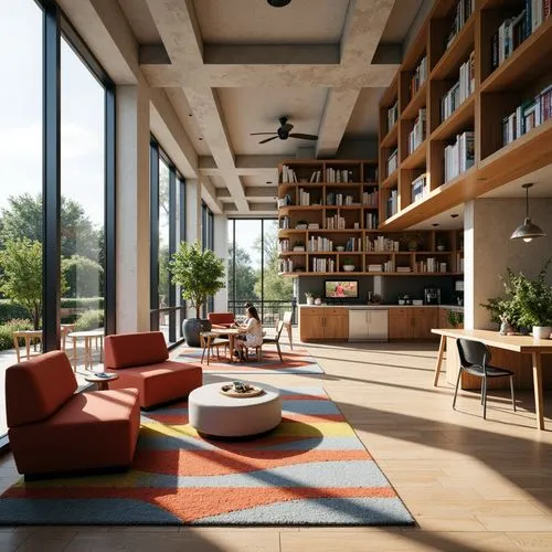 interior modern design,modern living room,livingroom,loft,living room,3d rendering,modern decor,minotti,contemporary decor,mid century modern,interior design,modern room,lofts,apartment lounge,home interior,bookcases,modern office,interior decoration,an apartment,render