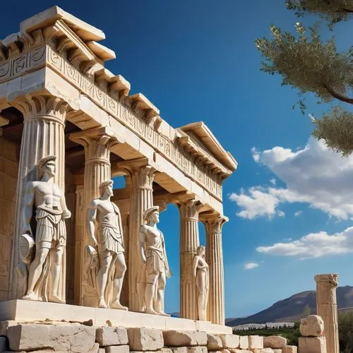 erechtheion,hellas,greek temple,erechtheus,caesonia,akropolis,parthenon,acropolis,the parthenon,hellenic,athenian,doric columns,caryatids,hellenistic,athens,house with caryatids,panathenaic,laodicea,grecia,ephesus,Unique,3D,Garage Kits