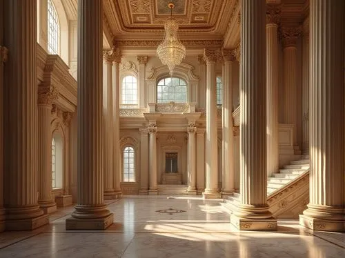 neoclassical,marble palace,archly,columns,neoclassicism,pillars,hall of the fallen,borromini,palladian,cochere,versailles,hermitage,zappeion,empty interior,capitols,hall of nations,bahai,saint george's hall,three pillars,royal interior,Photography,General,Realistic