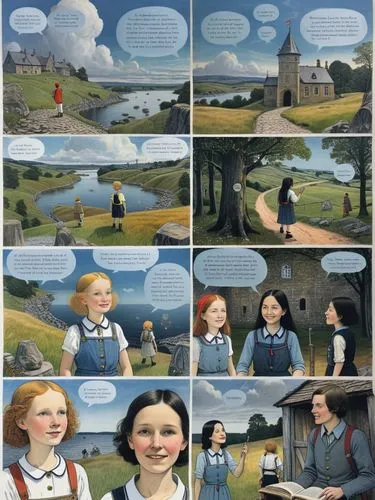 comic speech bubbles,speech bubbles,kurelek,morville,rowson,ravensburger,Illustration,Realistic Fantasy,Realistic Fantasy 31