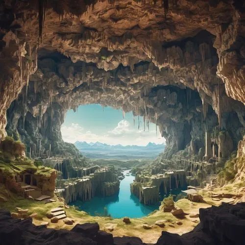 karst landscape,cave on the water,caverns,cavern,cave,the limestone cave entrance,cavernous,grotte,cave tour,caves,cavernosum,karst area,cartoon video game background,cavernosa,blue cave,cueva,grottoes,limestone arch,caverna,paleoenvironment,Illustration,Vector,Vector 21