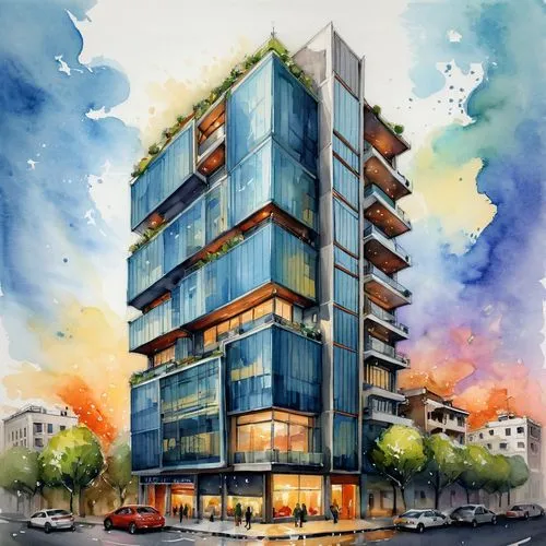 multistoreyed,facade painting,inmobiliaria,edificio,escala,colorful facade,lokhandwala,antilla,immobilier,residencial,multistorey,lodha,leaseplan,residential tower,appartment building,penthouses,condominia,high-rise building,samaritaine,mithibai,Illustration,Paper based,Paper Based 04