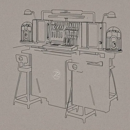 secretary desk,workbench,bar counter,sideboard,espresso machine,cabinets,desk,cabinetry,music chest,liquor bar,cabinet,kitchen cart,a drawer,bar,writing desk,vintage kitchen,computer desk,dresser,kitchen,sewing machine,Design Sketch,Design Sketch,Blueprint