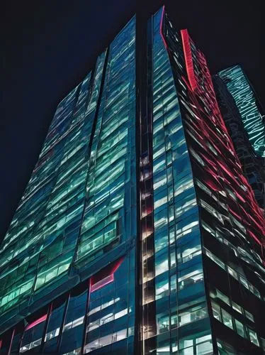 night view of red rose,escala,medibank,rotana,mediacityuk,cyberjaya,pc tower,costanera center,unicredit,yuchengco,office building,nasscom,glass facade,glass building,vdara,bgc,enernoc,bangalore,towergroup,office buildings,Illustration,Black and White,Black and White 07