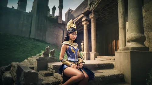 the queen sit ad watch the warior prepare for party,ancient egyptian girl,egyptian temple,pharaonic,ancient egyptian,ramses ii,cleopatra,ancient egypt,athena,egyptian,rome 2,tiber riven,priestess,anci