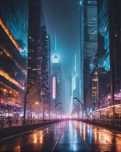 guangzhou,shanghai,city at night,new york streets,city lights,chongqing,cybercity,metropolis,toronto,citylights,cityscape,cyberpunk,cityzen,tokyo city,mongkok,evening city,cityscapes,light trails,new york,shinjuku,Illustration,Abstract Fantasy,Abstract Fantasy 11