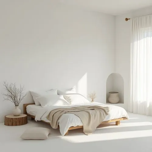 white room,bed linen,bedroom,bedstead,hálószoba design,nonom style