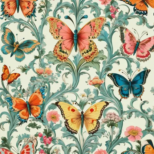 butterfly pattern,butterfly background,butterfly floral,vintage wallpaper,floral pattern,floral background,moths and butterflies,botanical print,vintage floral,floral digital background,orange floral paper,flowers pattern,flower fabric,kimono fabric,butterfly digital paper,floral border paper,butterflies,floral pattern paper,japanese floral background,summer pattern,Conceptual Art,Fantasy,Fantasy 24