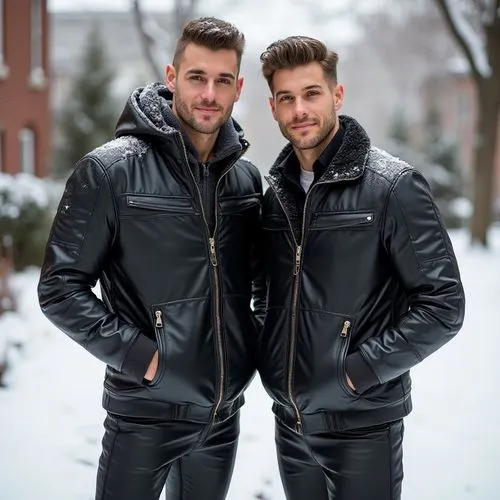 haegglund,snowsuits,parkas,gay couple,hunks,machos