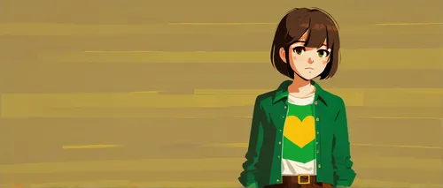 chara,moonstuck,animated cartoon,main character,aa,green jacket,anime cartoon,vector girl,worried girl,river pines,distressed clover,nepeta,frog background,character animation,noodle image,lily pad,grainau,riddler,game character,leek,Art,Artistic Painting,Artistic Painting 08