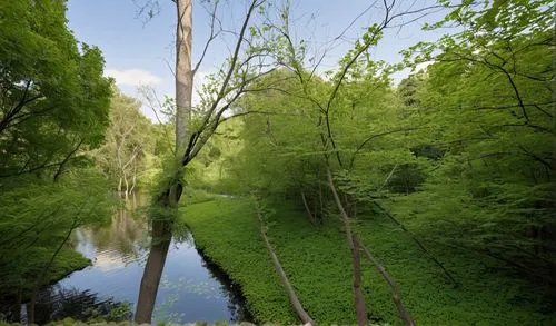 In this serene portrait, a majestic pillar pulsates with energy, surrounded by vibrant stonework. Beneath it, a small pond erupts with bright green flowers that dance and twirl in the gentle waters of