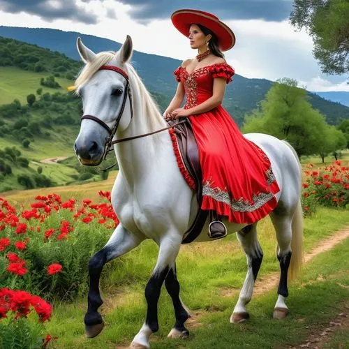 flamenca,countrywoman,caballo,countrywomen,andalusian,rosalinda,Photography,General,Realistic