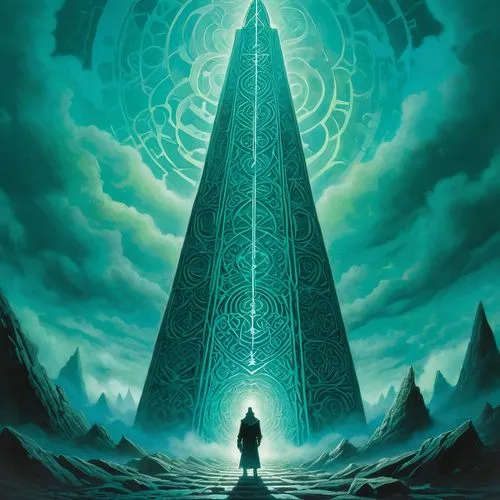 obelisk,the pillar of light,monolith,obelisks,barad,obelisk tomb,Illustration,Realistic Fantasy,Realistic Fantasy 04