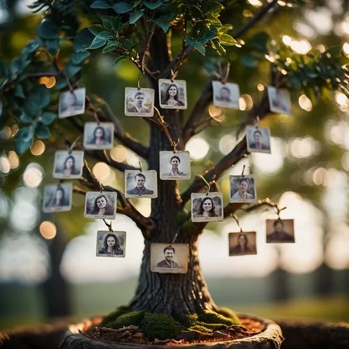 генеалогическое древо,a tree that has been built with family pictures on it,penny tree,family tree,cardstock tree,square bokeh,tree decorations,familysearch,moneytree,tree of life,celtic tree,bodhi tr