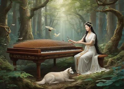 piano player,harpsichord,concerto for piano,pianist,the piano,pianet,clavichord,piano,piano lesson,pianos,piano keyboard,dulcimer,celtic harp,music chest,grand piano,electric piano,spinet,fantasy picture,harp player,hammered dulcimer,Art,Classical Oil Painting,Classical Oil Painting 02