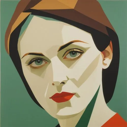 portrait,a painting of a woman wearing an orange shirt,nothomb,art deco woman,molko,plisetskaya,rodchenko,lempicka,ardern,nijinska,vector illustration,henstridge,popart,cool pop art,vector art,andreas