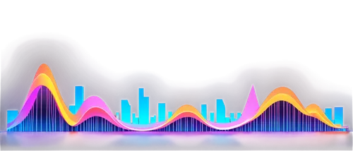 Audio waveform, digital music, electronic sound, futuristic vibe, neon lights, abstract shapes, glowing curves, 3D visualizer, psychedelic colors, DJ console, headphones, vinyl records, musical notes,