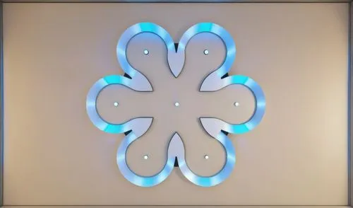 om,led lamp,blue snowflake,electroluminescent,microfluidic,wall lamp,Photography,General,Realistic