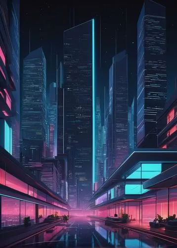 cybercity,synth,cityscape,futuristic landscape,cyberscene,cybertown,polara,cyberpunk,metropolis,cyberport,cyberia,cyberworld,futuristic,tokyo city,neon arrows,city at night,fantasy city,colorful city,cityzen,beautiful wallpaper,Illustration,Japanese style,Japanese Style 15