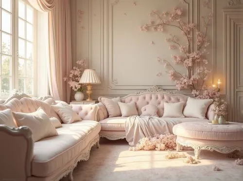 ornate room,soft furniture,soft pink,the little girl's room,great room,danish room,beauty room,peignoir,baby room,light pink,bedroom,chambre,rococo,furnishing,nursery decoration,sitting room,bedrooms,livingroom,dreamhouse,bedchamber,Photography,General,Realistic