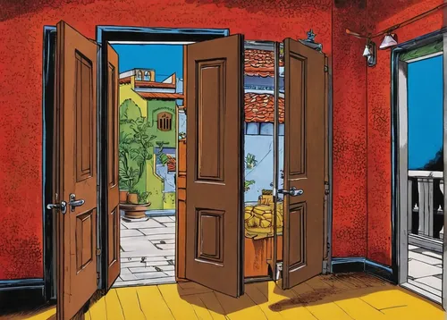 screen door,open door,the threshold of the house,home door,the door,french windows,houses clipart,doors,sliding door,door,david bates,vincent van gough,the little girl's room,rear window,cartoon video game background,boy's room picture,in the door,metallic door,burano,burano island,Illustration,American Style,American Style 13