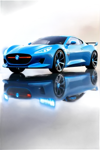 Transparent car, futuristic design, sleek body, shiny metallic finish, glowing blue headlights, sporty wheels, low-angle shot, dramatic lighting, misty atmosphere, 3/4 composition, high contrast, vibr