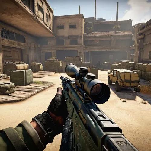 screenshot,shooter game,crosshair,submachine gun,jackal,m4a4,valk,graphics,fuze,m4a1 carbine,heavy crossbow,half life,stalingrad,shooting range,overpass,battlefield,machine gun,range stormer,first person,warsaw uprising,Illustration,Retro,Retro 02