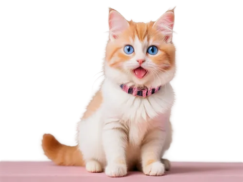 cat on a blue background,ginger kitten,cat with blue eyes,blue eyes cat,orange tabby cat,pink cat,orange tabby,red tabby,british longhair cat,calico cat,cute cat,ginger cat,breed cat,pink background,kittenish,pink bow,blossom kitten,cat portrait,transparent background,whiskas,Conceptual Art,Oil color,Oil Color 08