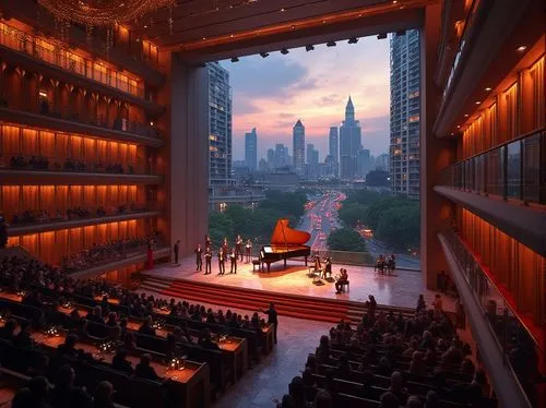 concert hall,concert stage,concierto,philharmonics,radio city music hall,kennedy center,theater stage,juilliard,philharmonic,concerto,music hall,opera,theatre stage,performance hall,nycb,concertgebouw,concerto for piano,philharmonique,philharmonia,symphony orchestra,Photography,General,Realistic