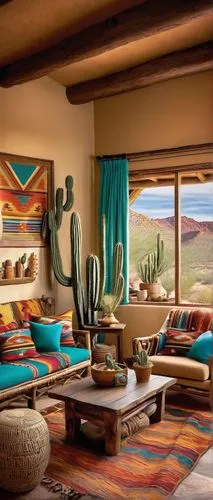 southwestern,mid century modern,pendleton,amanresorts,mid century house,navajo,living room,kilim,desert landscape,navaho,boho art style,palmilla,contemporary decor,sitting room,dunes house,mexican hat,family room,desert desert landscape,tuscon,livingroom,Illustration,Retro,Retro 25