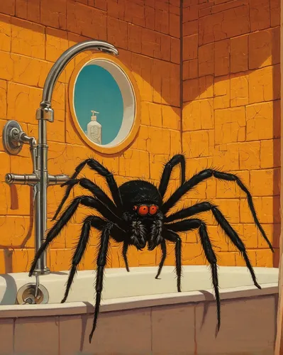 What would you do if you found a spider crawling on your arm while you were bathing?,funnel web spider,tarantula,baboon spider,arachnophobia,widow spider,spider the golden silk,laundry spider,arachnid