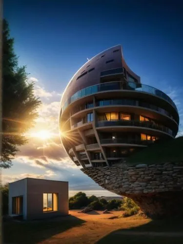 futuristic architecture,dunes house,eco hotel,modern architecture,eco-construction,cube house,cubic house,sky apartment,sky space concept,solar cell base,smart house,floating island,cube stilt houses,round house,tree house hotel,modern house,futuristic landscape,tree house,3d rendering,smart home