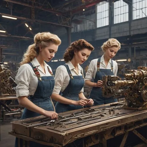 riveting machines,sewing factory,workers,women in technology,manufactures,manufacture,manufacturing,place of work women,the labor,made in germany,jewelry manufacturing,assembly line,metalworking,hat manufacture,wage operating,metal lathe,lathe,factories,switchboard operator,industry 4,Photography,General,Natural