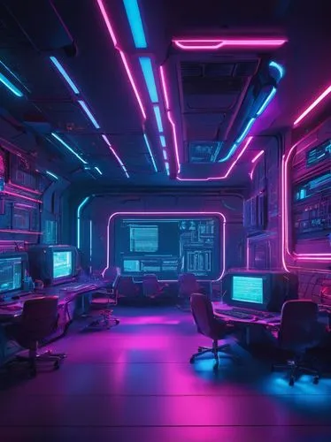 spaceship interior,ufo interior,computer room,cyberpunk,cyberia,cyberscene,spaceland,80's design,neon coffee,cybertown,retro diner,scifi,futuristic,nightclub,cyberworld,cybercity,synth,neon,neon human resources,neon arrows,Conceptual Art,Sci-Fi,Sci-Fi 27