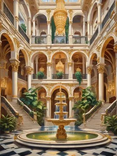 venetian hotel,marble palace,dragon palace hotel,grand hotel europe,emirates palace hotel,emporium,atriums,gaylord palms hotel,venetian,atlantis,europe palace,palaces,hotel lobby,citadels,crown palace,leterme,atrium,macau,luxury hotel,grand hotel,Art,Artistic Painting,Artistic Painting 45