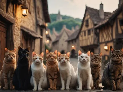 cat pageant,thunderclan,skyclan,cat family,aristocats,catterns,Photography,General,Cinematic