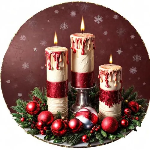 a plate with christmas candles and ornaments around it,advent candle,advent candles,christmas candles,advent wreath,christmas candle,advent decoration