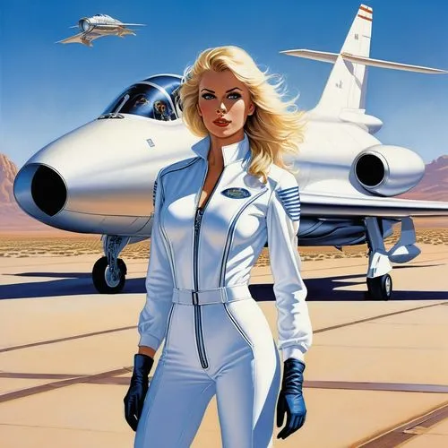 diamond da42,stewardess,boeing x-45,supersonic aircraft,vought f-8 crusader,glider pilot,flight attendant,grumman x-29,lockheed,edsel citation,supersonic fighter,fighter pilot,sci fiction illustration,flight engineer,general aviation,supersonic transport,thunderbird,northrop f-5,boeing x-37,lockheed martin,Illustration,Retro,Retro 06