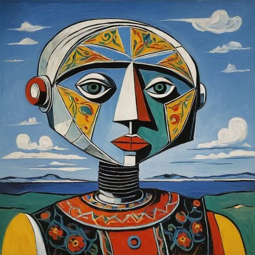 leger,african art,david bates,picasso,head woman,westerman,Art,Artistic Painting,Artistic Painting 05