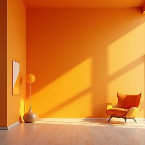 orange,wall lamp,daylighting,bright orange,yellow orange,wall,floor lamp,wall light,orangy,the living room of a photographer,orange color,warm colors,vitra,sunburst background,orangish,ochre,hallway space,color wall,brighthouse,orange half,Photography,General,Realistic