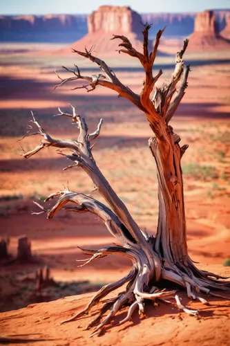 Dead tree on Hunt's Mesa in Monument Valley, AZ,arid,arid landscape,arid land,tree and roots,isolated tree,dead vlei,desertification,scratch tree,gnarled,lone tree,argan tree,dead tree,dry branch,arga