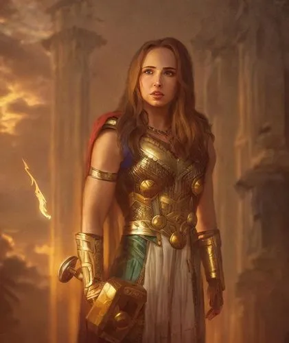 In this breathtaking photograph, the portrait of the famous beauty and mythology of the world Lady Thor now appears as a masterpiece. But this is no ordinary creature is beautiful Natalie Portman . As