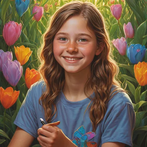 girl in flowers,girl picking flowers,child portrait,portrait of a girl,girl portrait,flower painting,girl in the garden,cloves schwindl inge,artist portrait,mystical portrait of a girl,portrait of christi,young girl,portrait background,beautiful girl with flowers,girl with cereal bowl,tulip festival,girl with bread-and-butter,daffodils,tulip,a girl's smile,Conceptual Art,Daily,Daily 25