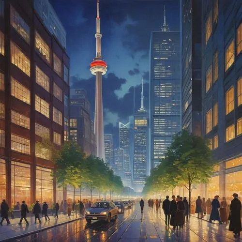 torontos,toronto,cntower,torontonians,cityscape,mcquarrie,luminato,city scape,world digital painting,skyscrapers,spadina,evening city,schuitema,mcquade,eurotower,shanghai,cityscapes,hurontario,ont,kinkade,Art,Classical Oil Painting,Classical Oil Painting 27