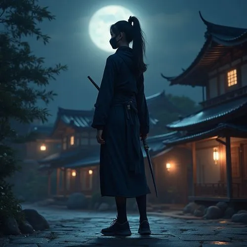 kunoichi,shunju,hakama,jianghua,samurai,geisha,Conceptual Art,Sci-Fi,Sci-Fi 05