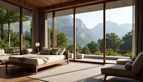 amanresorts,house in the mountains,sunroom,chalet,house in mountains,the cabin in the mountains,alpine style,lefay,mountain view,minotti,mountainview,verandah,alpine landscape,interior modern design,3d rendering,wooden windows,gstaad,livingroom,sitting room,living room