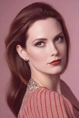 a woman with blue eyes and brown lipstick,daisy jazz isobel ridley,sarikaya,colorizing,portrait background,rose png,mollohan,Illustration,American Style,American Style 05