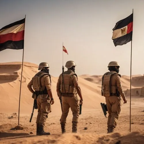 Egyptian Soilders with their modern equipments. Raising their flag.,iraqiyah,peshmergas,tindouf,peshmerga,hasinai,iraq,iraqia,warfighters,fallujah,afriqiyah,counterinsurgents,iraqna,unamid,bundesheer,